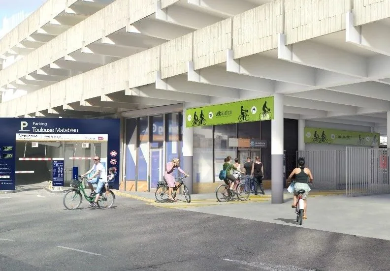 Parking de la gare Matabiau à Toulouse — vue 1